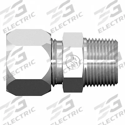 WEATHERHEAD Compression Fitting Adapter: 1/4 in OD x 1/4 in Pipe Size - Flareless Bite-Type Steel Compression Fittings