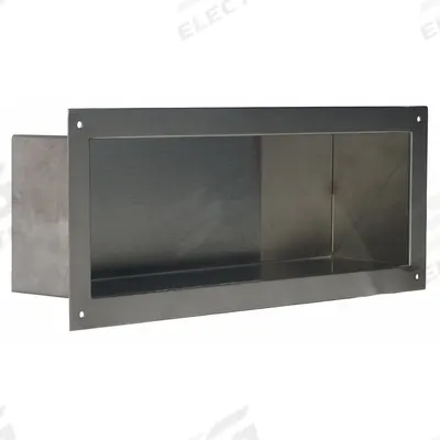 ODD BALL INDUSTRIES Recessed Shelf: Stainless Steel, Satin, 100 lb Wt Capacity, Exposed Mounting - Institutional Bathroom Shelves