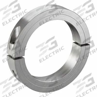 CLIMAX METAL PRODUCTS Shaft Collar: 2-Piece, Inch, Round, Clamp-On, 3 1/2 in Bore Dia - Stainless Steel Recessed-Screw Shaft Collars