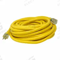 SOUTHWIRE Extension Cord: Outdoor Use, 50 ft Lg, Outlet, 5-15P, 10/3, SJTW, Yellow, Single Connector (MPN 2688SW0002). Key specifications — Brand: SOUTHWIRE; Temperature Rating: -40 Degrees to 140 Degrees F; NEMA Plug Configuration: 5-15P.
