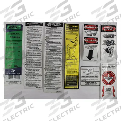 LOUISVILLE Label Kit: For 36Y352/36Y353/36Y354/36Y355/36Y356/36Y357 - Material Handling Parts