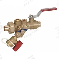 NUTECH Ball Valve w/ Combination Strainer: 1 1/2 in Nominal Valve Size, Forged Brass, Sweat x Sweat (MPN SV3E-150S-150S). Key specifications — Screen Material: Stainless Steel; Brand: NUTECH; Includes: Accessory Ports.