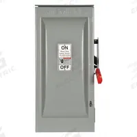 SIEMENS Safety Switch: Fusible, 100 A, Three Phase, 600V AC, Galvanized Steel, Indoor/Outdoor (MPN HF363NR). Key specifications — Brand: SIEMENS.
