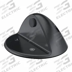 Floor Door Stop: Floor - Mounted, 4 15/32 in Lg, 4 15/32 in Wd, 2 1/2 in Overall Ht, Black (MPN KG187). Key specifications — Product Type: Floor Door Stop; Brand: KINGSWAY GROUP; Color: Black.