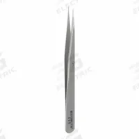 EXCELTA Tweezers: Stainless Steel, Point, Straight Tip, 0.004 in Tip Thick (MPN 3-S). Key specifications — attr1002355: Stainless Steel; attr1002345: EXCELTA; attr1002348: Stainless Steel; attr1002358: Serrated; attr1002361: 3-S; attr1024781: Standard.