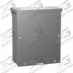 HAMMOND Junction Box: Galvanized Steel, 18 in x 12 in x 4 in, 3R, Solid Cover, Screw On, Included (MPN C3R18124SC). Key specifications — Brand: HAMMOND; Closure Method: Screws; Knockouts: Included.