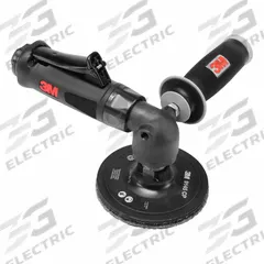 3M Air Disc Sander: Quick Change, Heavy Duty, 1 hp, 37 scfm, Right Angle with Side Handle Grip, NPT (MPN 28408). Key specifications — attr1320237: 3M; attr1320246: Rear.
