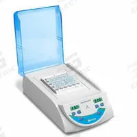 BENCHMARK SCIENTIFIC Digital Dry Bath: 7 in Overall Dp, 5 in Overall Ht, 10 in Overall Wd, Digital (MPN BSH5001-1B). Key specifications — Brand: BENCHMARK SCIENTIFIC; Display Type: Digital; For Use With: Tubes; Accuracy: +0.1 °C; Voltage: 120V AC.