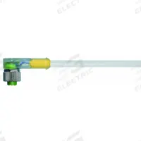 Cordset: M12 Female Right Angle X Bare Wire, 5 Pins, Gray, PUR, 1 m Cable Lg, 4 A Max Current (A) (MPN 7000-12441-2350100). Key specifications — Cable Jacket Color: Gray; End 1 Gender: Female; End 1 Mounting Orientation: Right Angle; End 2 Connection Type: Bare Wire; IP Rating: IP66K; Brand: MURRELEKTRONIK; Wire Size: 22 AWG; Cable Jacket Material: PUR.