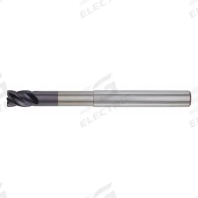 WIDIA HANITA Corner Chamfer End Mill: Carbide, TiAlN Coated, 4 Flute, 1/2" Mill Dia - Reduced-Neck Fast-Cutting Carbide Corner-Chamfer End Mills for Steel & Cast Iron