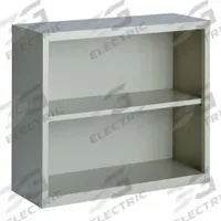 HIRSH Bookcase: Gray, Steel, 30 in Overall Ht, 34 1/2 in Overall Wd, 13 in Overall Dp, 2 Shelves (MPN 21988). Key specifications — Material: Steel; Brand: HIRSH; Color: Gray.