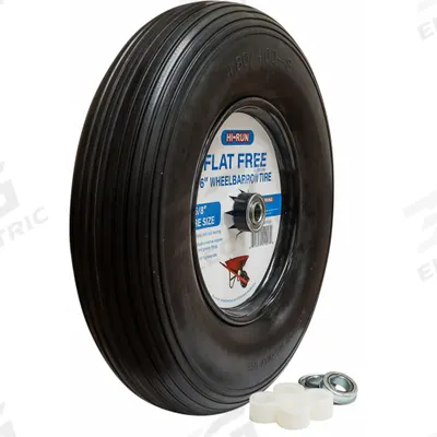 HI-RUN Tires and Wheels: 16 in dia Tire Size, Mfr Part # WB1007, Wheelbarrow Tire - Wheelbarrow Tires
