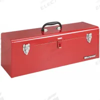 WESTWARD Tool Box: 24 in W 8 in D 9 in H, Steel, Red, Padlock, 1 Compartments (MPN 10J162). Key specifications — attr1116905: Red; attr1116946: WESTWARD; attr1116904: Padlock.
