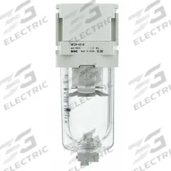 SMC Air Filter: Coalescing, 1 in NPT, 5 micron, 145 psi Max Op Pressure, Plastic Bowl, Auto Drain (MPN AF50-N10C-Z-D). Key specifications — attr110055: AF-D; attr110008: SMC.