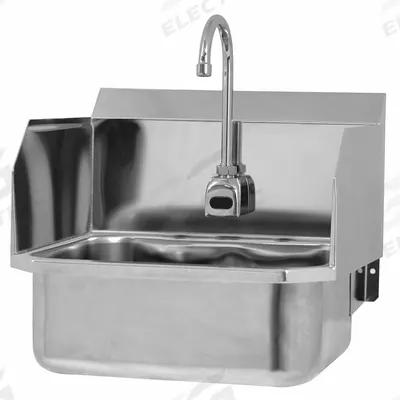 SANI-LAV Hand Sink: 1 Stations, 7 in Bowl Dp, 17 in Bowl Lg, 14 in Bowl Wd, Faucet Included - One-Station Wall-Mounted Hand Sinks with Faucets