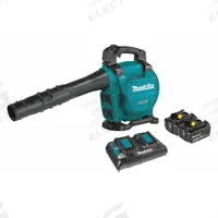 MAKITA Battery-Powered Handheld Leaf Blower Kit: LXT®, 473 cfm Max. Air Flow, 120 mph Max. Air Speed (MPN XBU04PT). Key specifications — attr976723: Blower; attr976705: 5.0 Ah; attr976738: MAKITA.