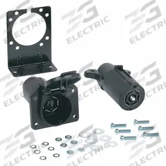 HOPKINS TOWING SOLUTIONS T-Connector Kit: 7-Way, PVC, 14 ga_16 ga Wire Gauge, Vehicle and Trailer (MPN 48465)