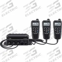ICOM Marine Two-Way Radio: VHF, Analog, DSC, 1 W_25 W, 70 Channels, Alphanumeric, IPX7, GPS, Black (MPN M510BB 21 USA). Key specifications — attr920640: Marine; attr920639: Mobile Two Way Radio; attr920621: Active Noise Cancelling; attr920622: IPX7; attr920595: M510BB 21 USA; attr920607: ICOM; attr920646: TIA/EIA 603; attr920661: Analog.