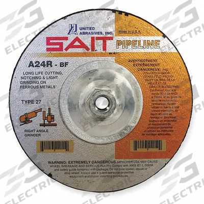 UNITED ABRASIVES-SAIT Cut-Off & Grinding Wheel: Type 27, 5" x 1/8" x 5/8"-11, Aluminum Oxide - General Purpose Combination Wheels for Pipelines