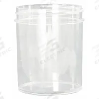 QORPAK Jar: Polystyrene, 4 fl oz, 53 mm Body Dia, 58-400 mm Screw Closure Size, 68 mm Ht, Round (MPN PLA-03357). Key specifications — Brand: QORPAK; Clarity: Clear; Closure Included: No; Pre-Cleaned: None.
