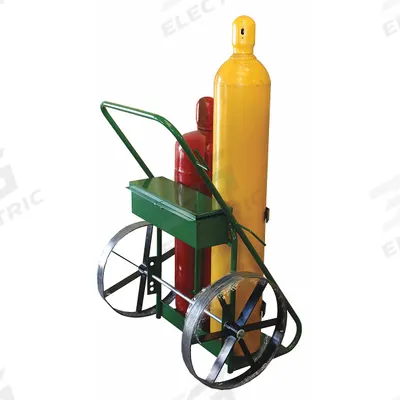 SAFTCART Cylinder Hand Truck: 400 lb, Side by Side, 2 Cylinder - Welding Cylinder Hand Trucks
