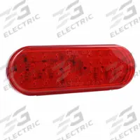 GROTE Stop/Turn/Tail Light: LED, Stop Light, Red, Oval, 2 5/16 in Overall Ht, 6 1/2 in Overall Wd (MPN G6002). Key specifications — Standards: FMVSS 108; Electrical Connection: Female Pin; Brand: GROTE; Installation Type: Permanent; Lens Color: Red; Mount Type: Bracket; Lighting Technology: LED; Light Type: Stop Light.