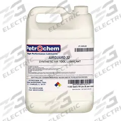 PETROCHEM Air Tool Oil: Synthetic, -50°F Min. Op Temp., 450°F Max. Op Temp., NSF H2, Can (MPN AIRGUARD 32-001). Key specifications — attr1321222: Synthetic; attr1321226: 10W; attr1321227: 134; attr1321244: PETROCHEM; attr1321245: Can.
