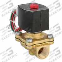 REDHAT Solenoid Valve: 2-Way, Normally Closed, 1/2 in Pipe Size, 110V AC/120V AC, High Flow (MPN EF8210G007). Key specifications — attr985516: 1/2 in; attr985521: 110V AC; attr985484: REDHAT; attr985485: Watertight.