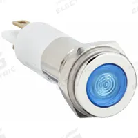 APPROVED VENDOR Flush Panel Light: 10 mm Panel Mounting Hole Dia, LED, Blue, Flush Head, H10 (MPN 24M102). Key specifications — Brand: APPROVED VENDOR; Electrical Connection: 0.11 Male Quick Disconnect.
