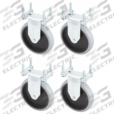 RUBBERMAID COMMERCIAL PRODUCTS Caster Kit: For 2ZB53/2ZB54/8Z623/9G428 (MPN GRFG9T66L10000) - Material Handling Parts