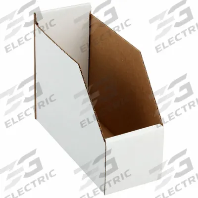 PACKAGING CORPORATION OF AMERICA Corrugated Shelf Bin: 11 in Overall Lg, 4 1/4 in x 8 1/2 in - Light-Use Cardboard Shelf Bins