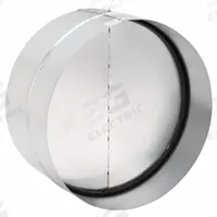 6"dia Aluminum Backdraft Damper: For 6 in_16 in Fan, For 6 in Nominal Duct Dia, Double Panel, Foam (MPN CAR150). Key specifications — Airflow Direction: Vertical; Blade Type: Butterfly; Brand: SOLER & PALAU.