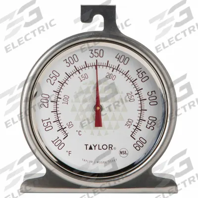 TAYLOR Oven Thermometer: Oven, Analog, 1 11/16 in Overall Lg, 2 in Dial Size - Grill & Oven Thermometers