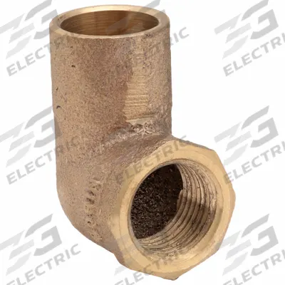 NIBCO Sweat Fitting Elbow: 1/2 in CTS x 3/8 in Pipe, Cup x FNPT, Cast Copper (MPN C7073-1/2x3/8) - Cast Copper & Bronze Tube Fittings