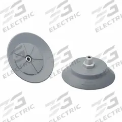 SCHMALZ Vacuum Pad Assembly: 1/4 in NPT, 77.2 mm Pad Dia, NBR, 55 A, Gray, 22.5 mm Pad Ht (MPN 10.01.01.15146). Key specifications — attr1019168: 55 A; attr1019165: 10.01.01.15146; attr1019167: SCHMALZ; attr1019180: Gray.