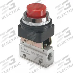ARO Manual Air Control Valve: MaxAir, Three-Way / Two-Position, Button, Red, 8 scfm Flow Rate - Max (MPN M291HS-11). Key specifications — attr1092903: Red; attr1086905: Spring Return; attr1086907: MaxAir; attr1086914: Normally Closed; attr1086904: Manual Air Control Valve; attr1086871: M291HS-11.