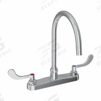 ELKAY Handle-Operated Faucet: Elkay®, Brass, Centerset, Deck, 3 Mounting Holes, 1.5 gpm Flow Rate (MPN LK810LGN08T4). Key specifications — Series: Elkay®; Brand: ELKAY.