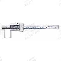MITUTOYO Outside Point Jaw Digital Caliper: 0 in to 6 in /0 mm to 150 mm, Cabled, Point Edge, IP67 (MPN 573-752-20). Key specifications — attr1184461: +/-0.0015 in; attr1184462: 0.0005 in/0.01 mm; attr1184471: Inside; attr1184472: Point Edge; attr1184496: MITUTOYO.