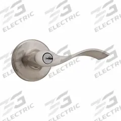 KWIKSET Door Lever Lockset: Office Lever Locksets, Nickel, ADA Compliant (MPN 405BL-15-6AL-RCS). Key specifications — attr1024149: Not Ligature-Resistant; attr1011488: KWIKSET; attr1011524: No Message; attr1011506: Rose; attr1011485: Yes; attr1059461: Satin Nickel-Plated : Zinc.