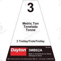 DAYTON Name Plate: GGS_49675, 3MB62. Key specifications — Manufacturer Part Number: GGS_49675; Compatible Manufacturer Model Number: 3MB62.