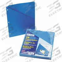 PENDAFLEX Pocket Folder: Paper, 11 3/8 in Ht, 9 3/8 in Wd, Blue, 1 Pockets, 25 PK (MPN PFX32902). Key specifications — Brand: PENDAFLEX; Material: Paper; Color: Blue.