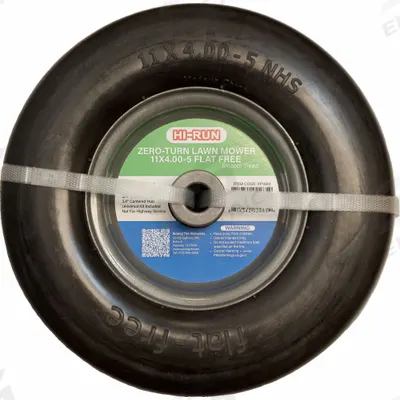 HI-RUN Tires and Wheels: 11x4.00-5 Tire Size, Lawn Mower Tire, Smooth - Lawn Mower Tires