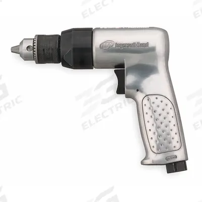 INGERSOLL RAND Air-Powered Drill: 3/8 in Chuck, Heavy Duty, 2,000 RPM, 0.5 hp - Pistol-Grip Air-Powered Drills