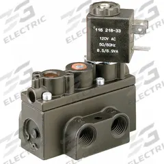 ARO Solenoid Air Control Valve: Alpha, Four-Way / Two-Position, 24V DC, 1/4 in Female NPT, 150 psi (MPN A212SS-024-D). Key specifications — attr1092969: Non-Locking; attr1086920: A212SS-024-D; attr1092977: Spring Return.