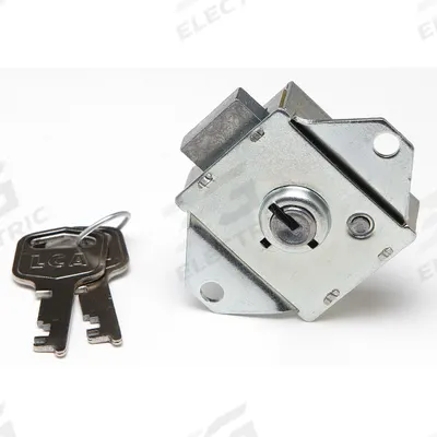LOCK CORP OF Deadbolt Lock: Silver, 5/8 in Mounting Hole Dia. - Built-in Keyed Locker Locks
