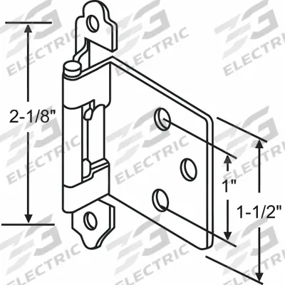APPROVED VENDOR Butt Hinge: Steel, Full Surface - Full Surface-Mount Butt Hinges