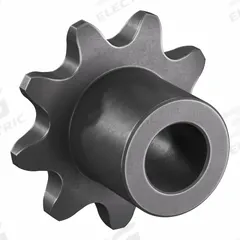 TSUBAKI Sprocket: One-Sided Hub, For Single Strands, 25, 9 Teeth, 0.731 in Pitch Dia, Steel (MPN 25B9). Key specifications — Brand: TSUBAKI.