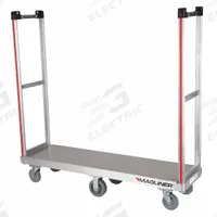 MAGLINER Platform Truck: 1,200 lb, 60 in L x 16 in W x 10 in H Deck, Thermoplastic Rubber, Smooth (MPN BDLK112). Key specifications — Brand: MAGLINER; Caster/Wheel Configuration: (2) Rigid; Color: Silver; Caster Wheel Width: 1-1/4 in.