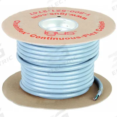 CHAINFLEX Control Cable: 10 AWG Conductor Size, 4 Conductors, PVC, 25 ft - Continuous Flexing Exposed Run Tray Cables