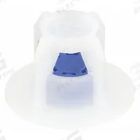 CHICAGO FAUCETS Flow Restrictor: 1 gpm Flow Rate, Laminar Flow Outlet, Plastic, Blue/White Finish (MPN 1020-034KJKABNF). Key specifications — Material: Plastic; Product Type: Flow Restrictor; Connection Size: 19/32"; Brand: CHICAGO FAUCETS.